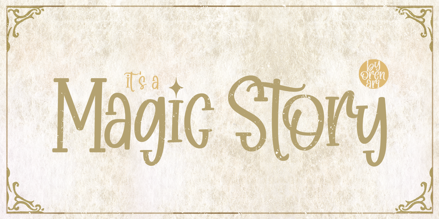 Beispiel einer Magic Story Regular-Schriftart